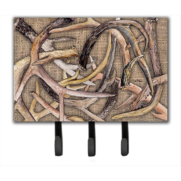 Carolines Treasures 6 x 9 In. Deer Horns Leash or Key Holder 8732TH68 - main